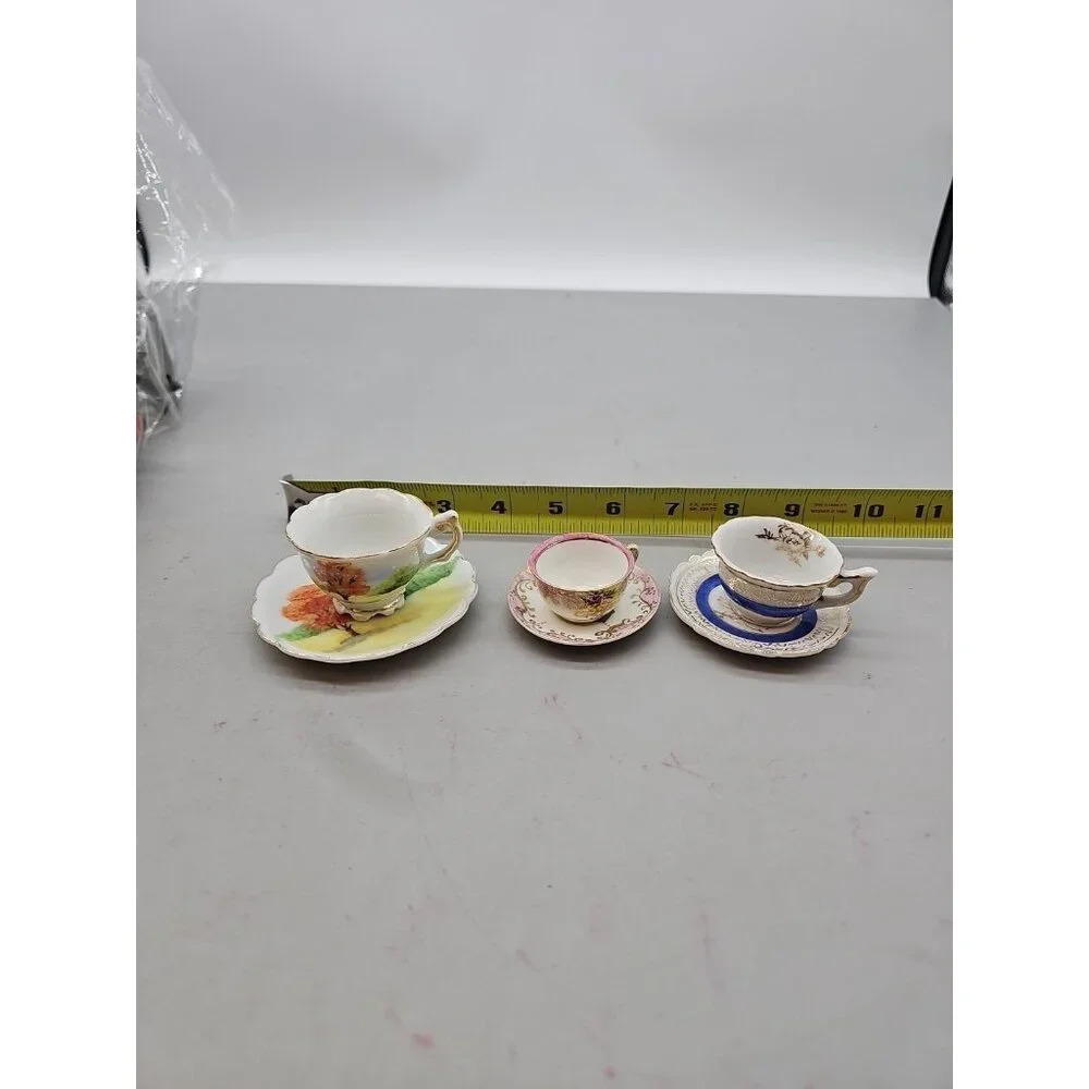 Vintage Child's Teacup and Saucer Set Lot Of 3 Occupied Japan So Tiny‎